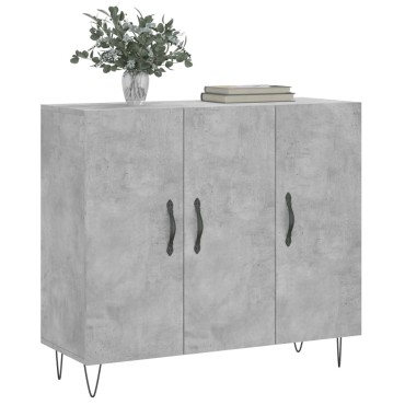 vidaXL Ντουλάπι Γκρι Σκυροδέματος 90x34x80cm Επεξεργασμένο Ξύλο 1 τεμ.