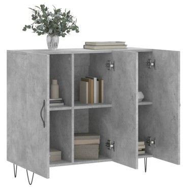 vidaXL Ντουλάπι Γκρι Σκυροδέματος 90x34x80cm Επεξεργασμένο Ξύλο 1 τεμ.