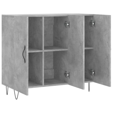 vidaXL Ντουλάπι Γκρι Σκυροδέματος 90x34x80cm Επεξεργασμένο Ξύλο 1 τεμ.