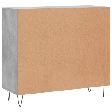 vidaXL Ντουλάπι Γκρι Σκυροδέματος 90x34x80cm Επεξεργασμένο Ξύλο 1 τεμ.