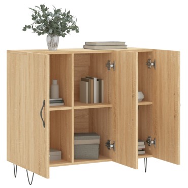 vidaXL Ντουλάπι Sonoma δρυς 90x34x80cm Επεξεργασμένο Ξύλο 1 τεμ.