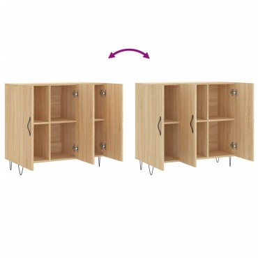 vidaXL Ντουλάπι Sonoma δρυς 90x34x80cm Επεξεργασμένο Ξύλο 1 τεμ.
