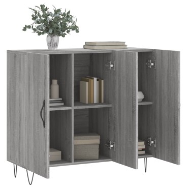 vidaXL Ντουλάπι Γκρι Sonoma 90x34x80cm από Επεξεργασμένο Ξύλο 1 τεμ.