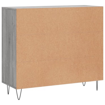 vidaXL Ντουλάπι Γκρι Sonoma 90x34x80cm από Επεξεργασμένο Ξύλο 1 τεμ.