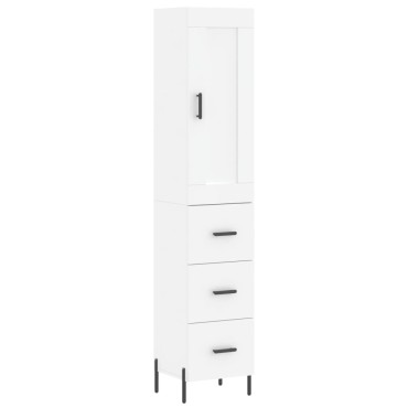 vidaXL Ντουλάπι Λευκό 34,5x34x180cm από Επεξεργασμένο Ξύλο 1 τεμ.