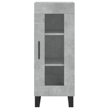 vidaXL Ντουλάπι Γκρι Σκυροδέματος 34,5x34x180cm Επεξεργασμένο Ξύλο 1 τεμ.