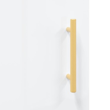 vidaXL Ντουλάπι Γυαλ. Λευκό 34,5x34x180cm από Επεξεργασμένο Ξύλο 1 τεμ.