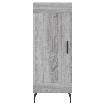 vidaXL Μπουφές Sonoma Γκρι 34,5x34x180cm από Επεξεργασμένο Ξύλο 1 τεμ.