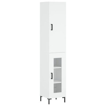vidaXL Ντουλάπι Λευκό 34,5x34x180cm από Επεξεργασμένο Ξύλο 1 τεμ.