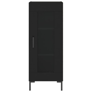 vidaXL Ντουλάπι Μαύρο 34,5x34x180cm από Επεξεργασμένο Ξύλο 1 τεμ.