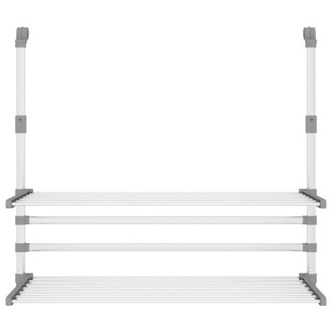 vidaXL Απλώστρα για Μπαλκόνι 89 x 25 x (60-95) εκ. από Αλουμίνιο