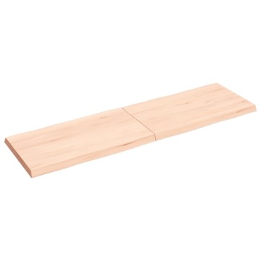 vidaXL Επιφάνεια Τραπεζιού 140x40x(2-4)cm Ακατέργ. Μασίφ Ξύλο Δρυός 1 τεμ.