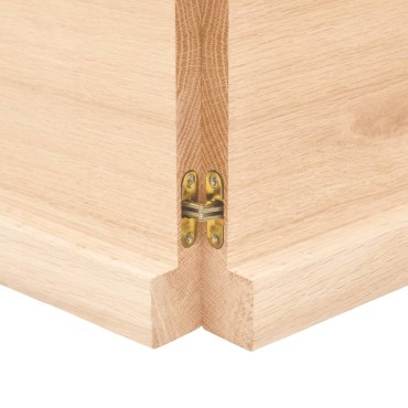 vidaXL Επιφάνεια Τραπεζιού 140x40x(2-4)cm Ακατέργ. Μασίφ Ξύλο Δρυός 1 τεμ.