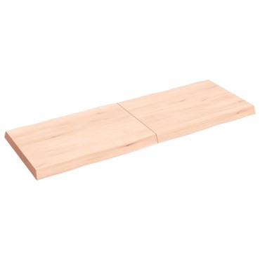 vidaXL Επιφάνεια Τραπεζιού 140x50x(2-6)cm Ακατέργαστο Μασίφ Ξύλο Δρυός 1 τεμ.