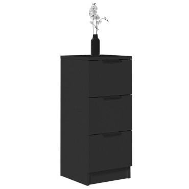 vidaXL Ντουλάπια 2 τεμ. Μαύρα 30x30x70cm από Επεξεργασμένο Ξύλο