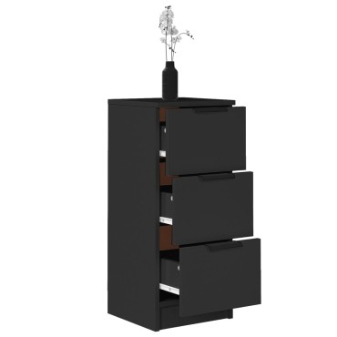 vidaXL Ντουλάπια 2 τεμ. Μαύρα 30x30x70cm από Επεξεργασμένο Ξύλο