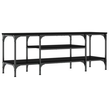 vidaXL Έπιπλο Τηλεόρασης Μαύρο 121x35x45cm Επεξεργ. Ξύλο/Σίδερο