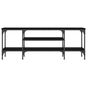 vidaXL Έπιπλο Τηλεόρασης Μαύρο 121x35x45cm Επεξεργ. Ξύλο/Σίδερο