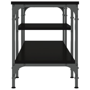 vidaXL Έπιπλο Τηλεόρασης Μαύρο 121x35x45cm Επεξεργ. Ξύλο/Σίδερο
