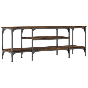 vidaXL Έπιπλο Τηλεόρασης Καπνιστή Δρυς 121x35x45cm Επεξ. Ξύλο/Σίδερο