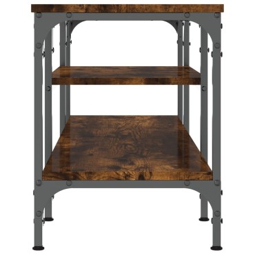 vidaXL Έπιπλο Τηλεόρασης Καπνιστή Δρυς 121x35x45cm Επεξ. Ξύλο/Σίδερο