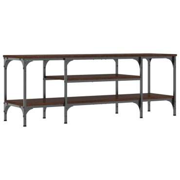 vidaXL Έπιπλο Τηλεόρασης Καφέ Δρυς 121x35x45cm Επεξ. Ξύλο/Σίδερο