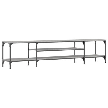 vidaXL Έπιπλο Τηλεόρασης Sonoma Γκρι 201x35x45cm Επεξ. Ξύλο/Σίδερο