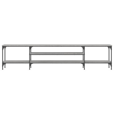 vidaXL Έπιπλο Τηλεόρασης Sonoma Γκρι 201x35x45cm Επεξ. Ξύλο/Σίδερο