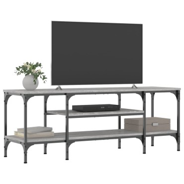 vidaXL Έπιπλο Τηλεόρασης Sonoma Γκρι 121x35x45cm Επεξ. Ξύλο/Σίδερο