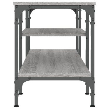vidaXL Έπιπλο Τηλεόρασης Sonoma Γκρι 121x35x45cm Επεξ. Ξύλο/Σίδερο