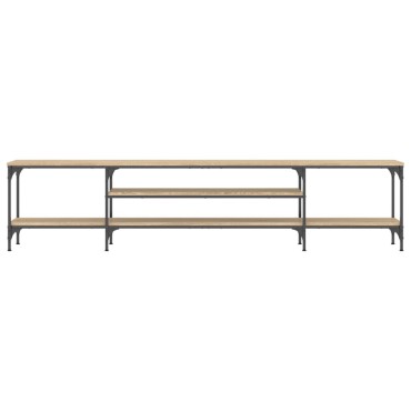 vidaXL Έπιπλο Τηλεόρασης Sonoma Δρυς 201x35x45cm Επεξ. Ξύλο/Σίδερο