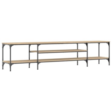 vidaXL Έπιπλο Τηλεόρασης Sonoma Δρυς 201x35x45cm Επεξ. Ξύλο/Σίδερο