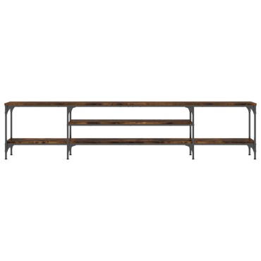 vidaXL Έπιπλο Τηλεόρασης Καπνιστή Δρυς 201x35x45cm Επεξ. Ξύλο/Σίδερο