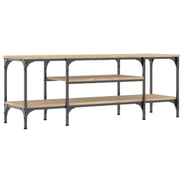 vidaXL Έπιπλο Τηλεόρασης Sonoma Δρυς 121x35x45cm Επεξ. Ξύλο/Σίδερο