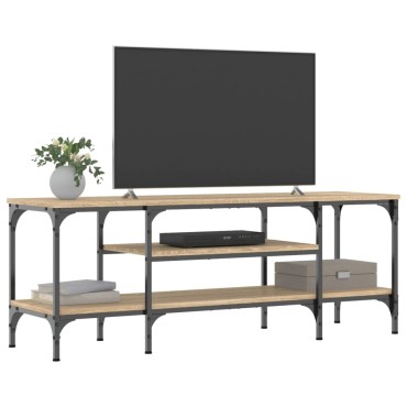 vidaXL Έπιπλο Τηλεόρασης Sonoma Δρυς 121x35x45cm Επεξ. Ξύλο/Σίδερο