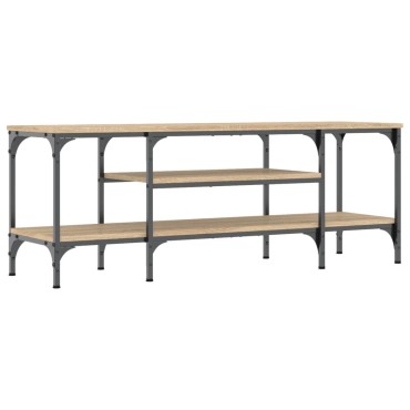 vidaXL Έπιπλο Τηλεόρασης Sonoma Δρυς 121x35x45cm Επεξ. Ξύλο/Σίδερο