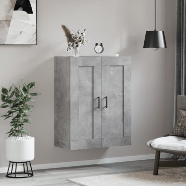 vidaXL Ντουλάπι Επιτοίχιο Γκρι Σκυροδεμ. 69,5x34x90cm Επεξεργ. Ξύλο 1 τεμ.