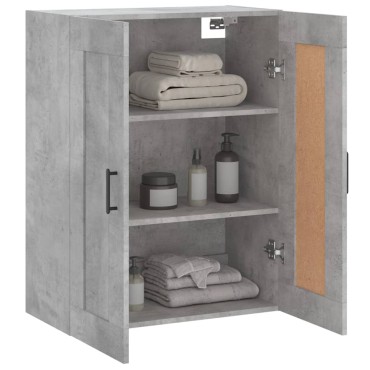 vidaXL Ντουλάπι Επιτοίχιο Γκρι Σκυροδεμ. 69,5x34x90cm Επεξεργ. Ξύλο 1 τεμ.