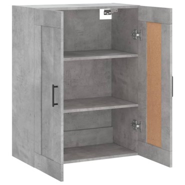 vidaXL Ντουλάπι Επιτοίχιο Γκρι Σκυροδεμ. 69,5x34x90cm Επεξεργ. Ξύλο 1 τεμ.