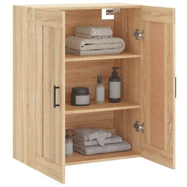 vidaXL Ντουλάπι Επιτοίχιο Sonoma Δρυς 69,5x34x90cm Επεξεργ. Ξύλο 1 τεμ.