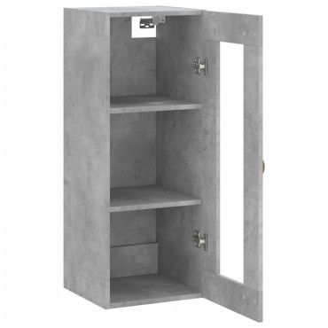vidaXL Ντουλάπι Τοίχου Γκρι Σκυροδέματος 34,5x34x90cm 1 τεμ.
