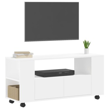 vidaXL Έπιπλο Τηλεόρασης Λευκό 102x34,5x43cm Επεξεργασμένο Ξύλο