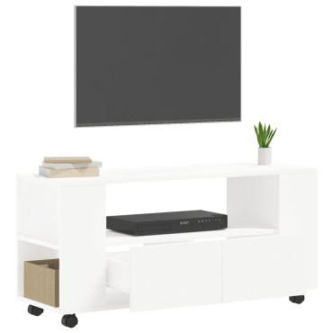 vidaXL Έπιπλο Τηλεόρασης Λευκό 102x34,5x43cm Επεξεργασμένο Ξύλο