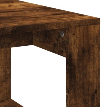 vidaXL Τραπεζάκι Σαλονιού Καπνιστή Δρυς 102x50x35cm Επεξεργασμ. Ξύλο 1 τεμ.
