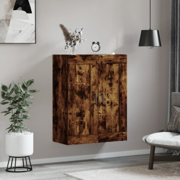 vidaXL Ντουλάπι Τοίχου Καπνιστή Δρυς 69,5x34x90cm Επεξεργ. Ξύλο 1 τεμ.