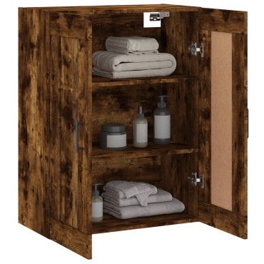 vidaXL Ντουλάπι Τοίχου Καπνιστή Δρυς 69,5x34x90cm Επεξεργ. Ξύλο 1 τεμ.