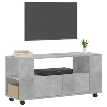 vidaXL Έπιπλο Τηλεόρασης Γκρι Σκυρ. 102x34,5x43cm Επεξ. Ξύλο