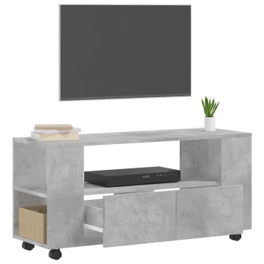 vidaXL Έπιπλο Τηλεόρασης Γκρι Σκυρ. 102x34,5x43cm Επεξ. Ξύλο