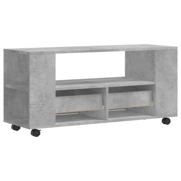 vidaXL Έπιπλο Τηλεόρασης Γκρι Σκυρ. 102x34,5x43cm Επεξ. Ξύλο