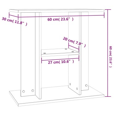 vidaXL Βάση Ενυδρείου Καπνιστή Δρυς 60x30x60 εκ. Επεξεργασμένο Ξύλο